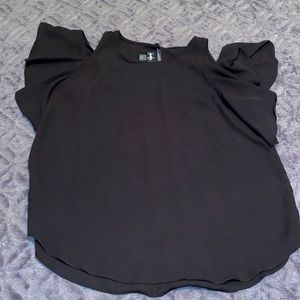 Black cold shoulder blouse